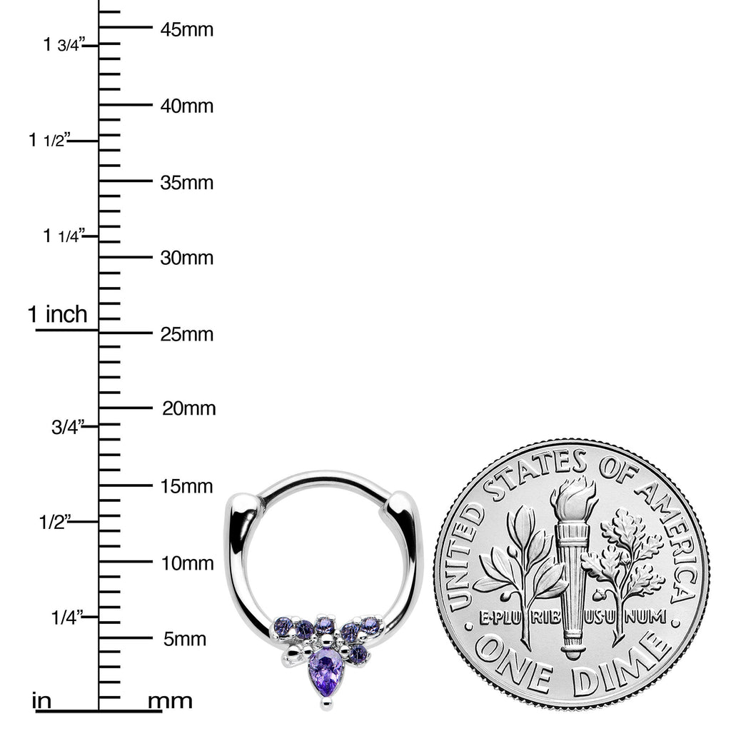 16G 5/16 Purple Gem Bee Glamour Cartilage Clicker