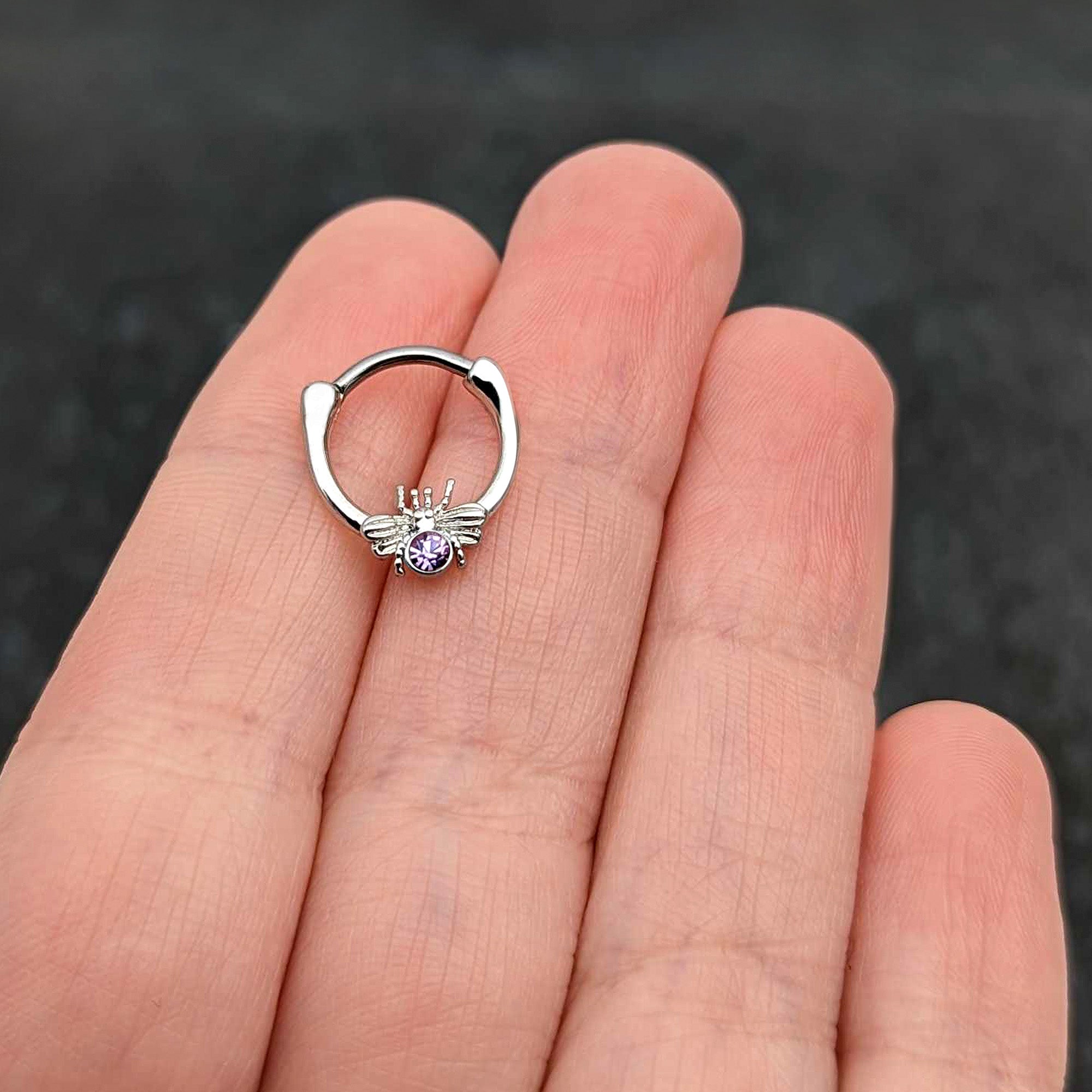 16G 5/16 Purple Gem Ultra Fly Cartilage Clicker