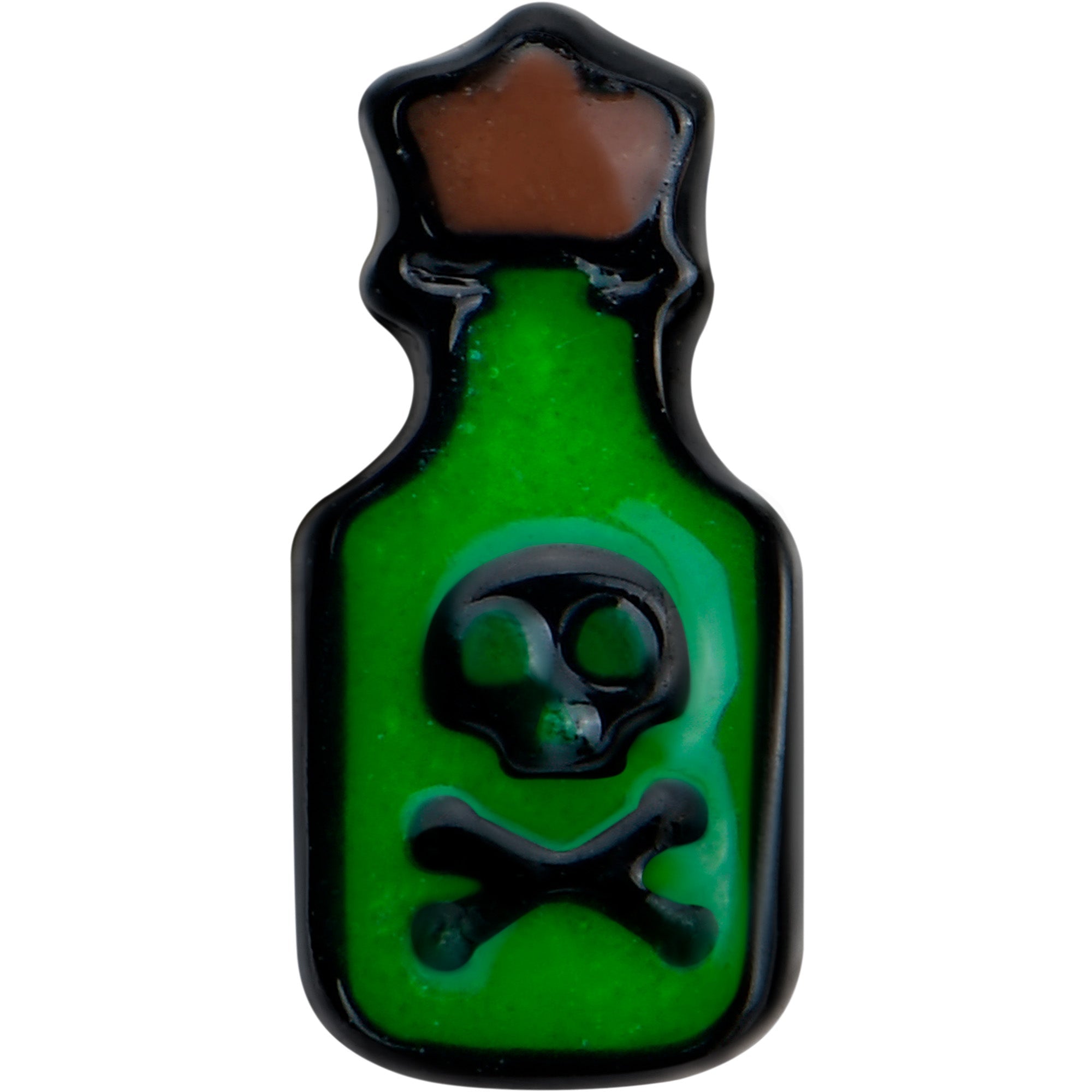 16G 5/16 Poison Green Bottle Glow in the Dark Labret Monroe Tragus