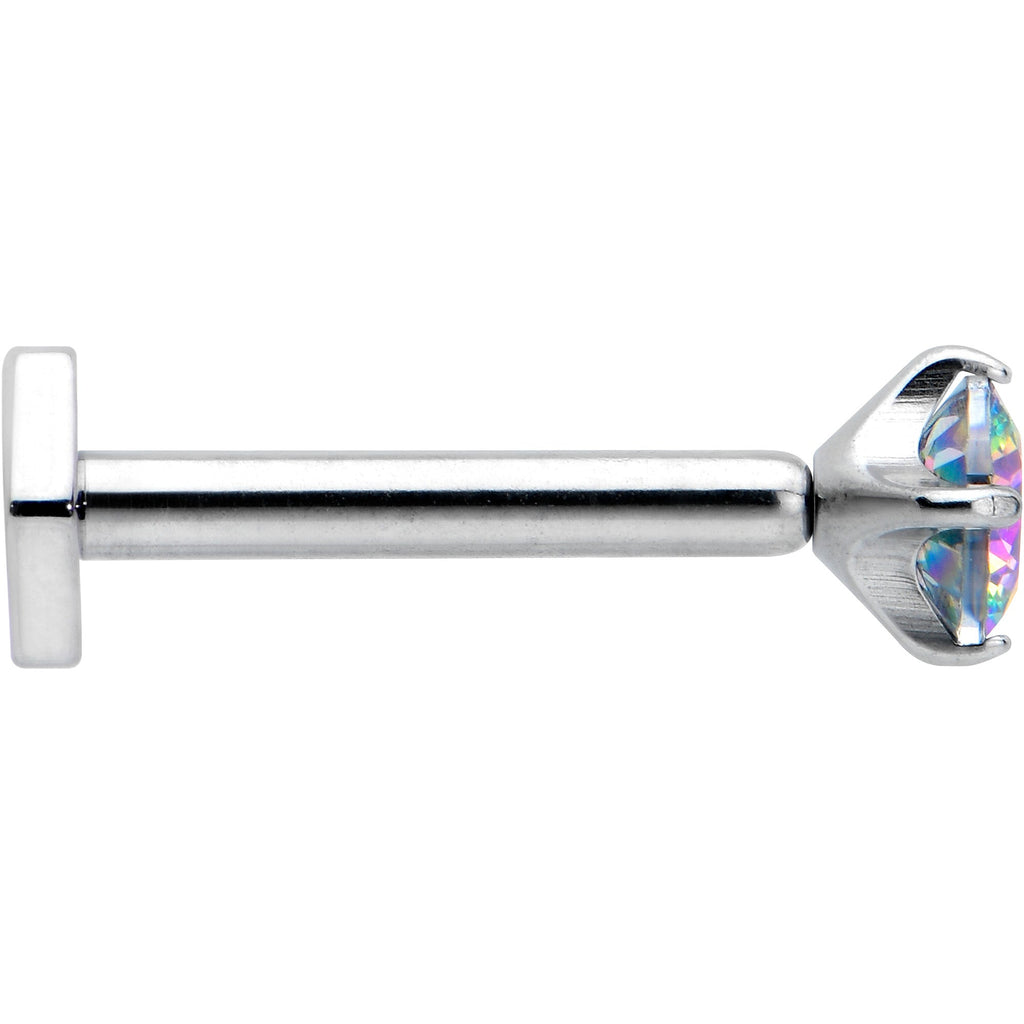 16G 5/16 Vitrail CZ Gem ASTM F-136 Implant Grade Titanium Hex End Labret Tragus