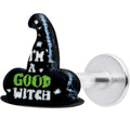 16G 5/16 Good Witch Hat Glow in the Dark Labret Monroe Tragus