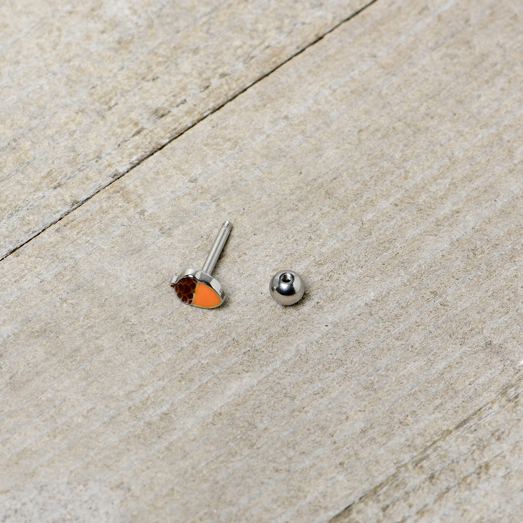 16G 5/16 Autumn Acorn Brown Orange Cartilage Tragus Earring