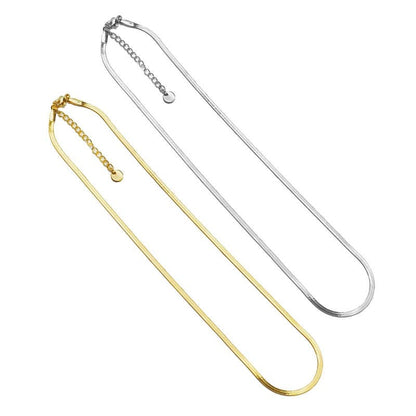Dainty herringbone Chain Necklace, sku#B336