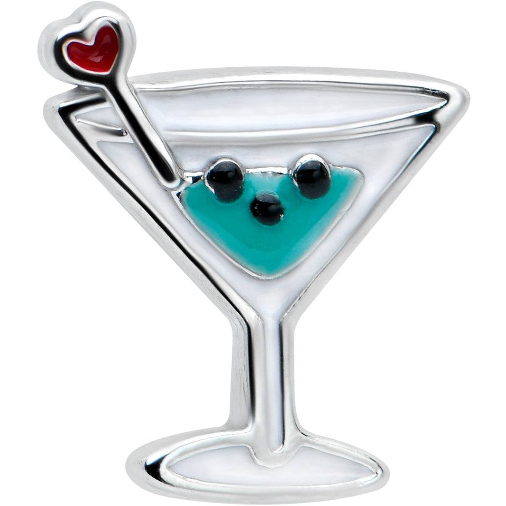 16G 5/16 Sweet Martini Glass Heart Labret Monroe Tragus