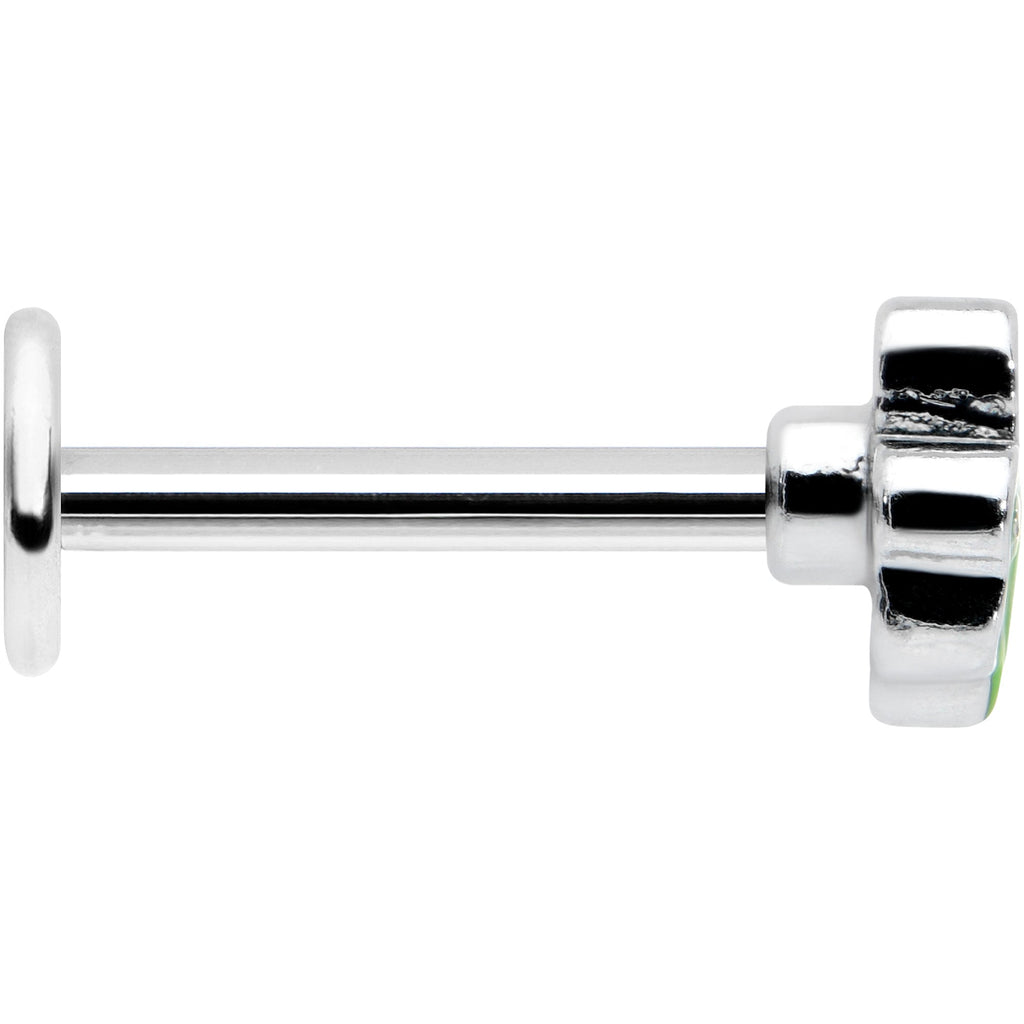 16G 5/16 Sweet Happy Shamrock St Patricks Labret Monroe Tragus