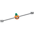 14G Sweet Happy Leprechaun St Patricks Industrial Barbell 38mm