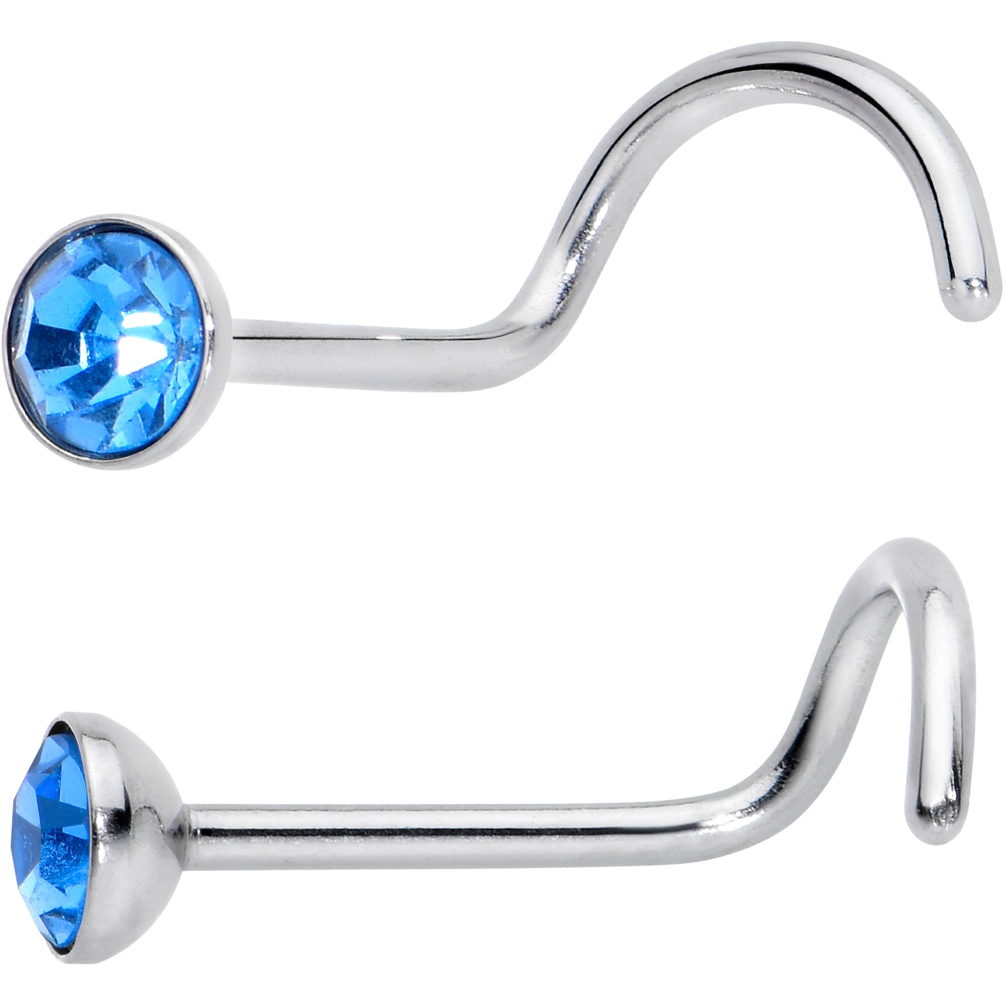 20G Nose Screw Gem Faux Opal Pack Pretty  Nose Ring Set of 6