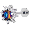 16G 5/16 Vitrail Clear Gem Baroque Sun Labret Monroe Tragus