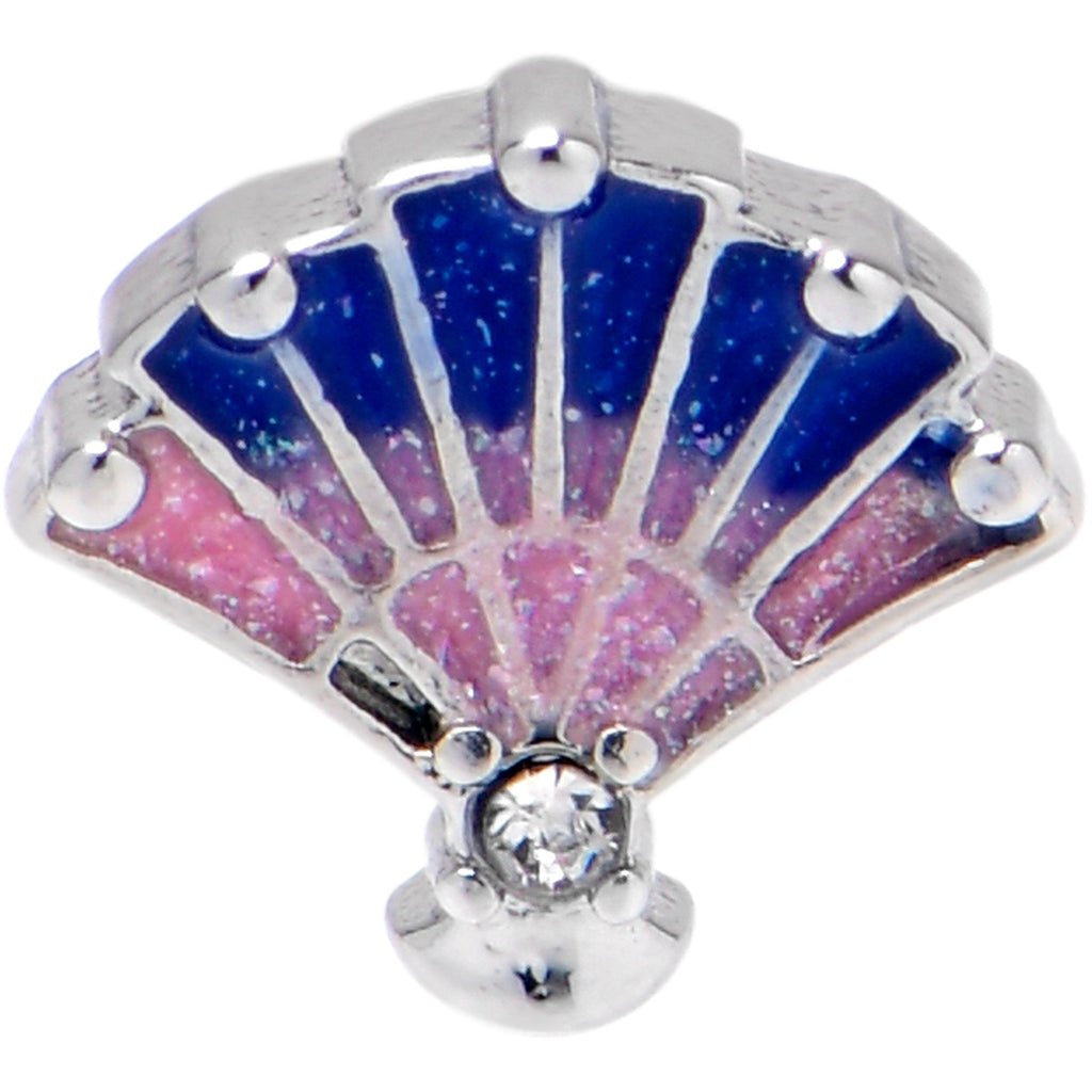 16G 5/16 Clear CZ Gem Mesmerizing Ocean Sea Shell Magic Labret Tragus