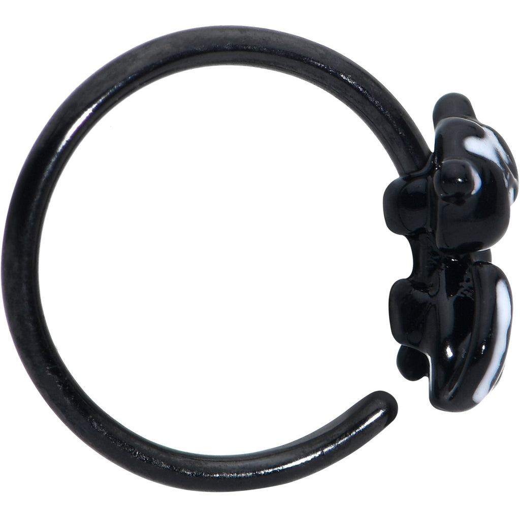 20G 5/16 Black Funky Skunk Nose Hoop
