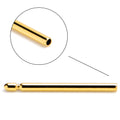 20G 3/8 ASTM F-136 Implant Grade Titanium Gold Tone Threadless Replacement Barbell