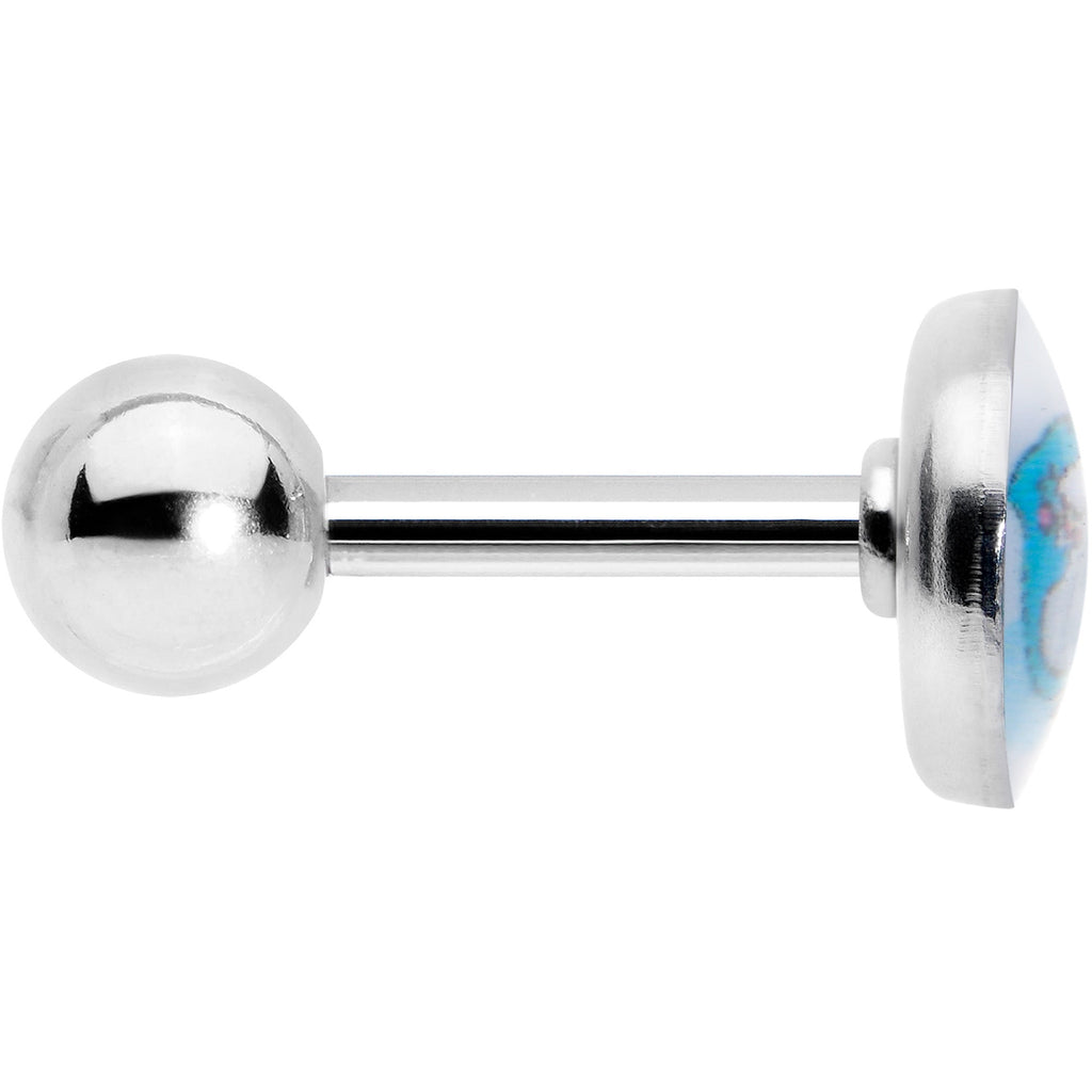 16G 1/4 Loving Blue Whales Cartilage Tragus Stud
