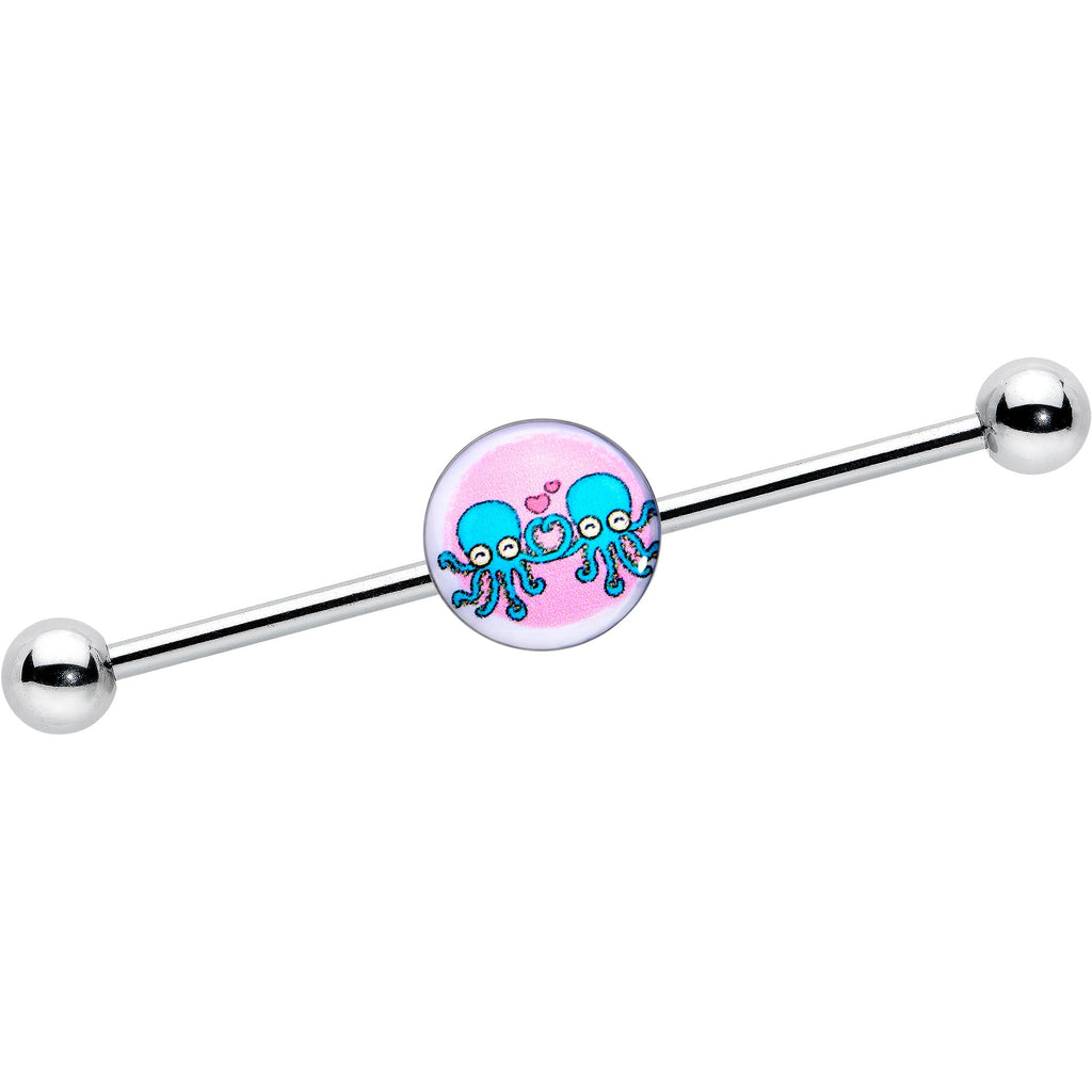 14G Loving Octopus Duo Industrial Barbell 38mm