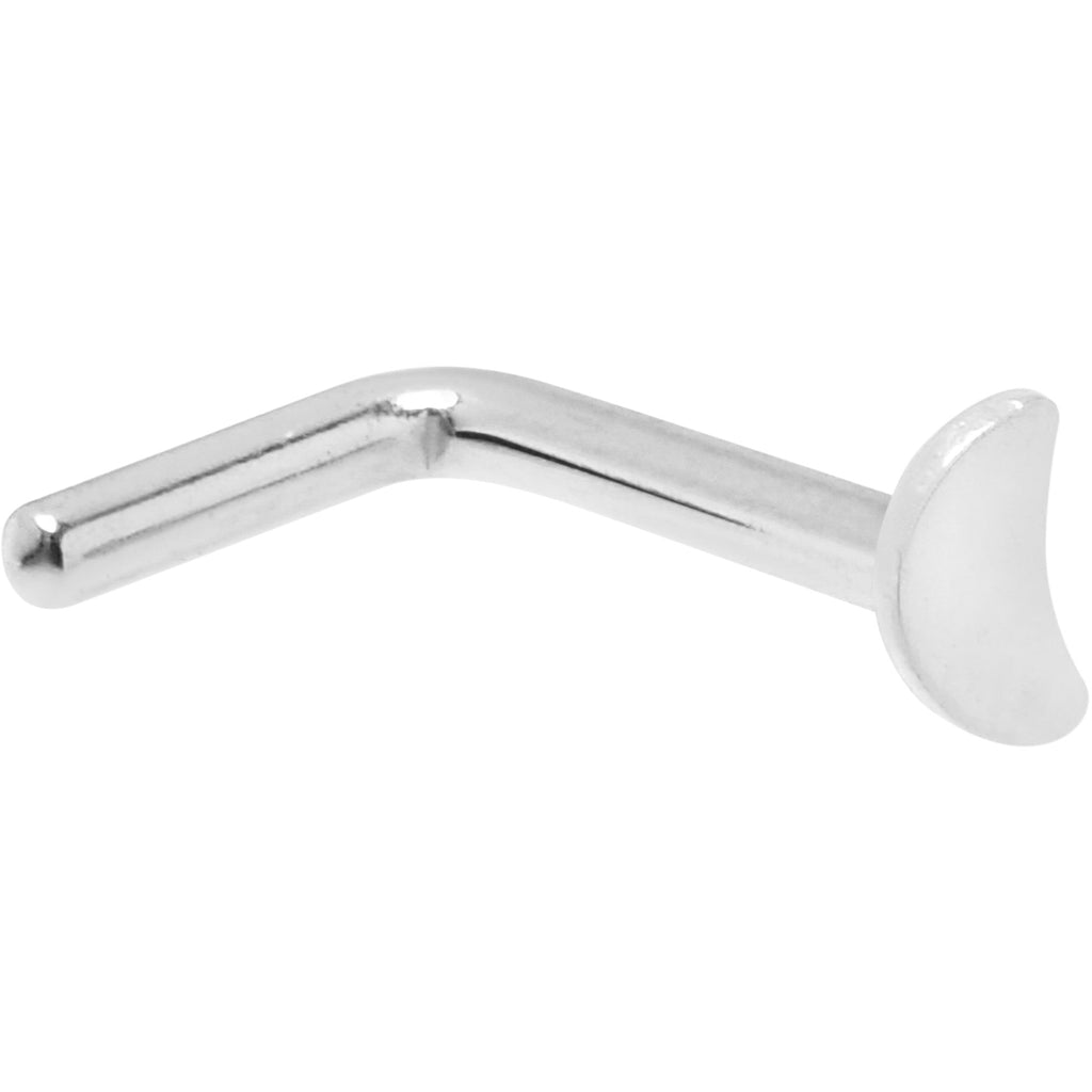 18G 1/4 ASTM F-136 Implant Grade Titanium Moon End L Shape Nose Ring