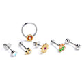 16G 3/8 5/16 Aurora Gem Bee Flower Labret BCR Cartilage Curation Set of 6