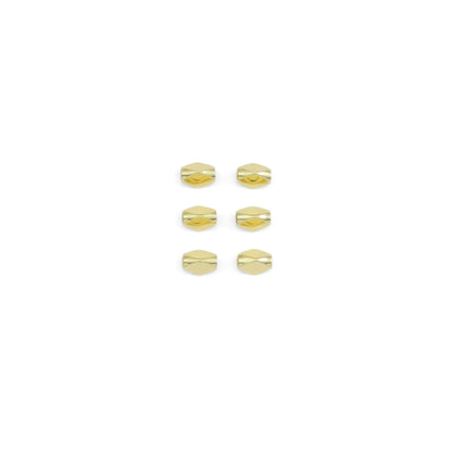 CZ Oval Faceted Tube Gold Spacer beads, Sku#JL189