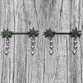 14G 9/16 Clear Gem Palm Tree Love Dangle Nipple Ring Set