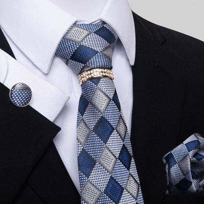 Multi Colored Striped Floral Mens Tie