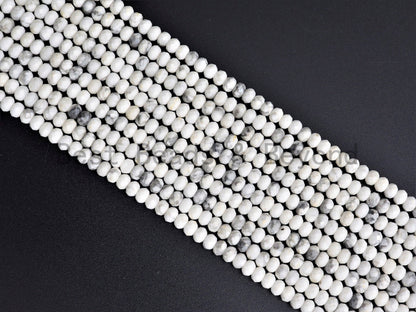 Natural Faceted Rondelle Howlite beads,2x3mm/3x5mm Natural W