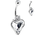 Clear Gem Strawberry Love Belly Ring