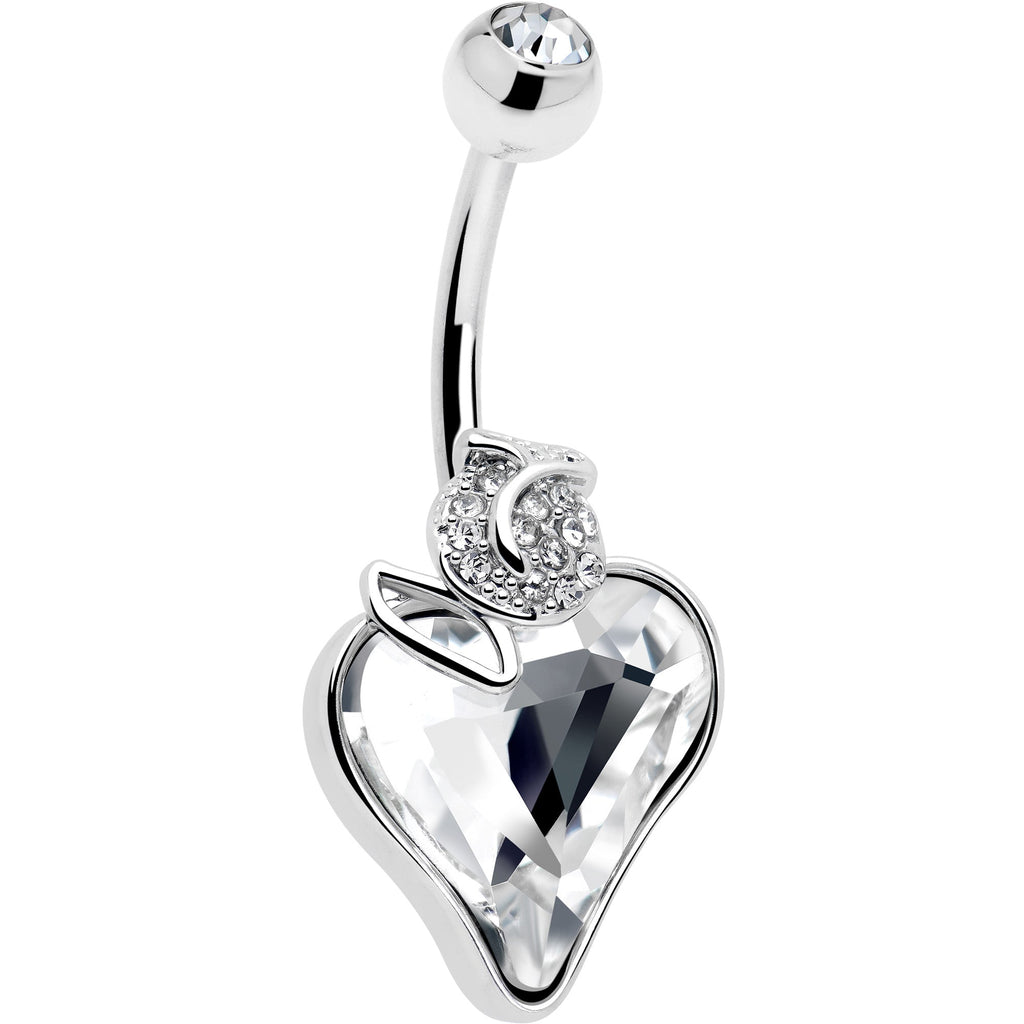 Clear Gem Strawberry Love Belly Ring