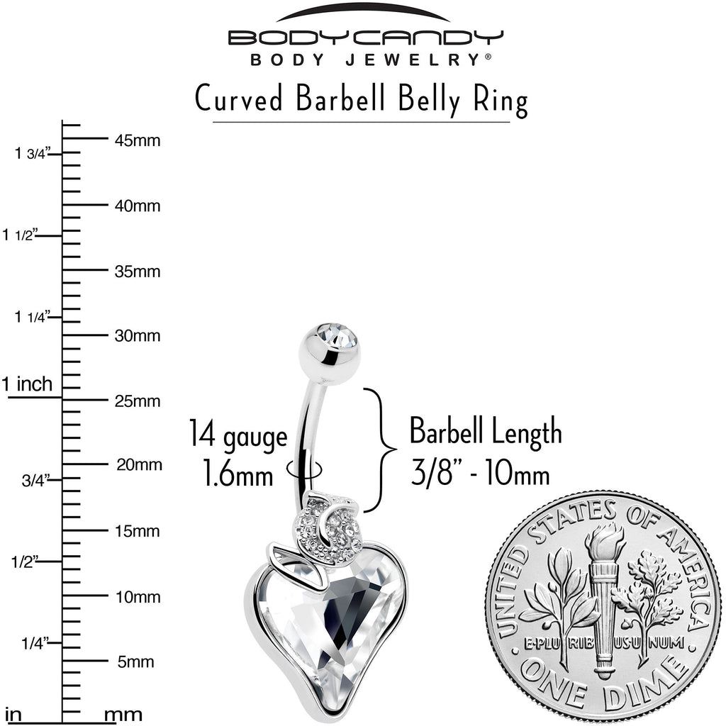 Clear Gem Strawberry Love Belly Ring