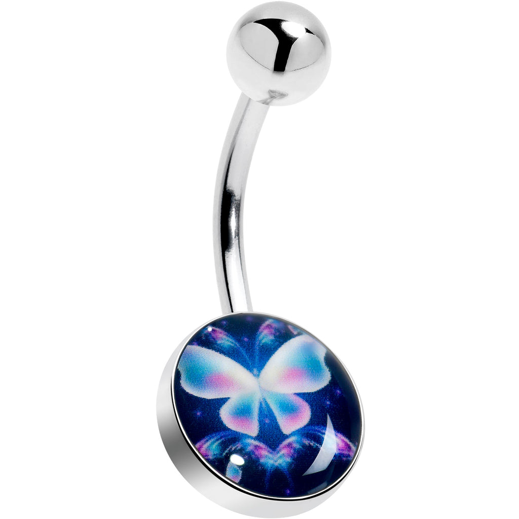 Futuristic Butterfly Belly Ring