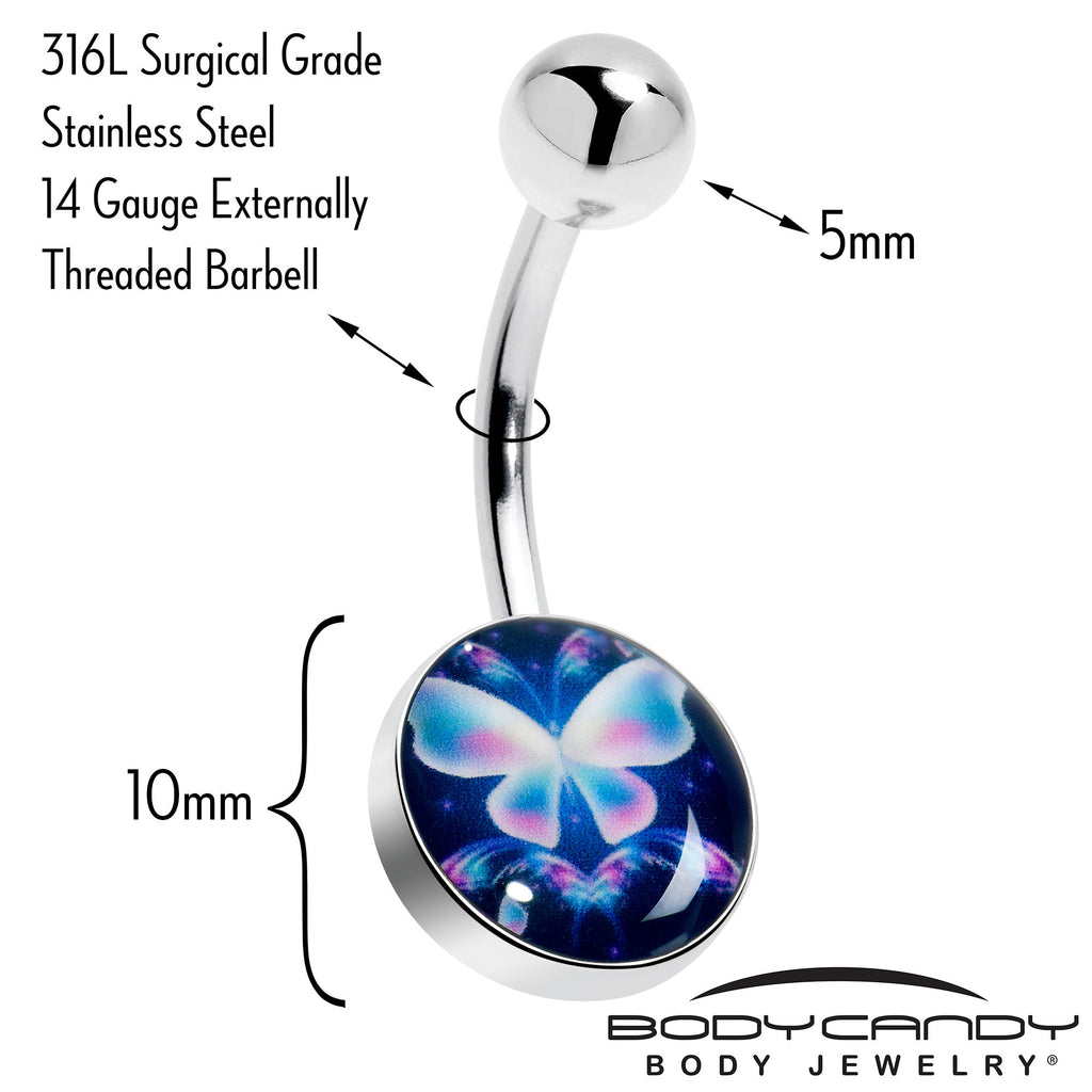 Futuristic Butterfly Belly Ring