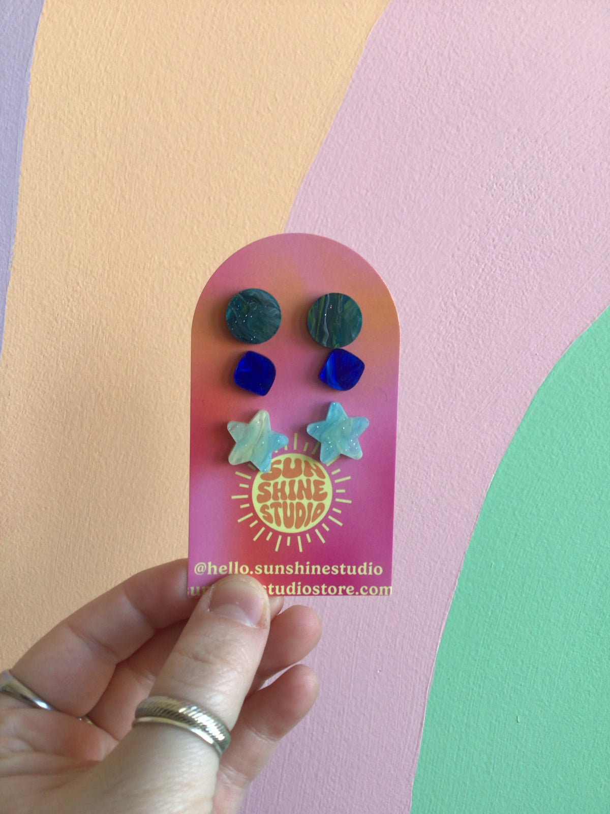 Happy Shapes Acrylic Stud Packs