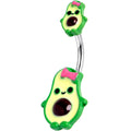 Cutie Avocado Double Mount Belly Ring