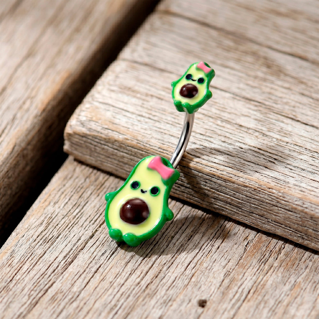 Cutie Avocado Double Mount Belly Ring