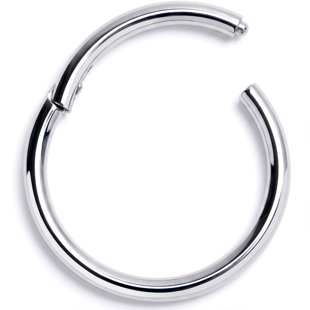 16G 7/16" Solid G23 Implant Grade Titanium Hinged Segment Ring