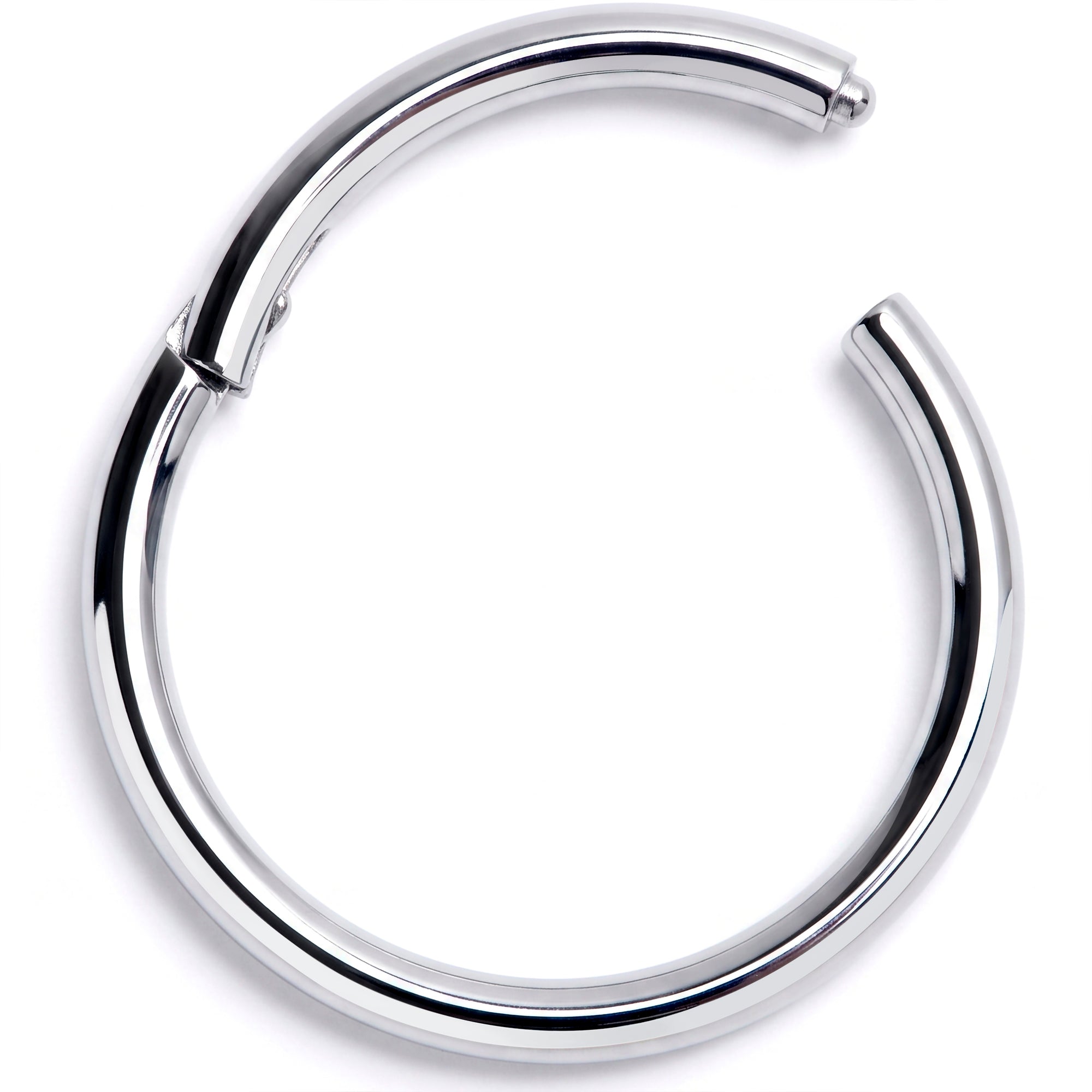 16G 7/16" Solid G23 Implant Grade Titanium Hinged Segment Ring