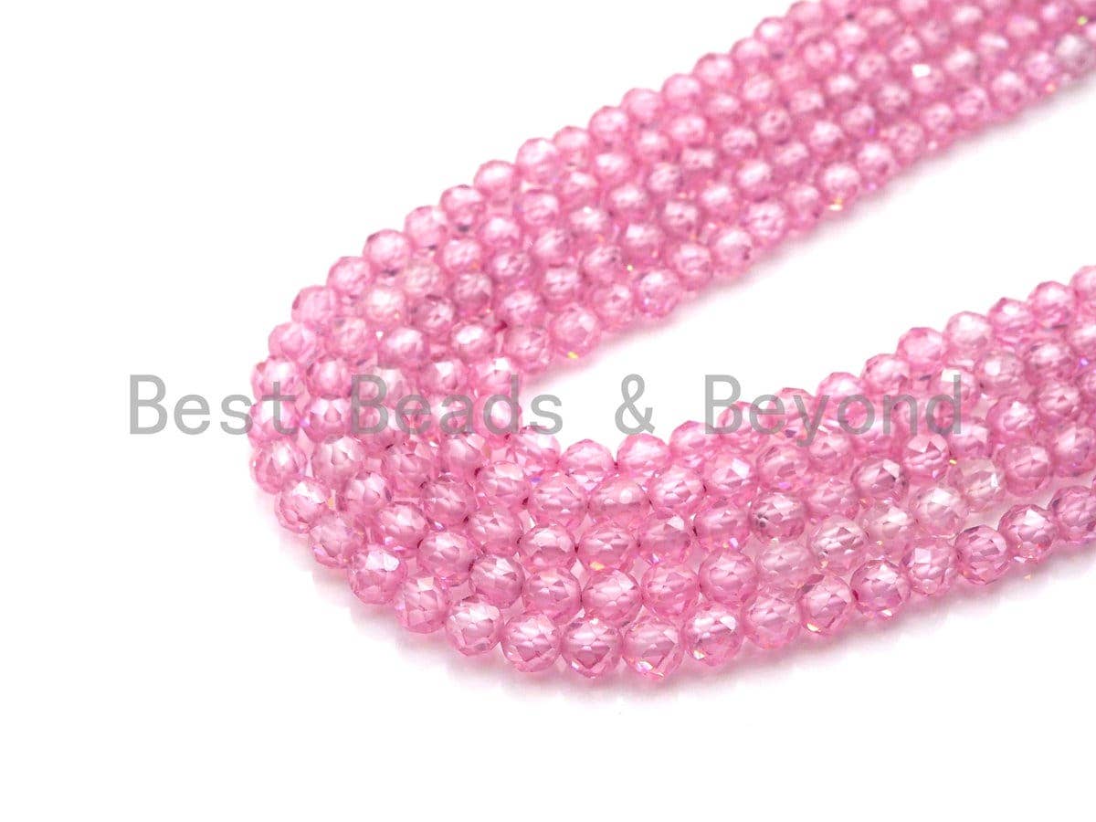 2mm/3mm/4mm High Quality Sparkly Cubic Zirconia Beads, Faceted beads,SKU#U918