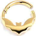 16G 5/16 Gold PVD Bat Precision Hinged Segment Ring