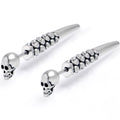 Skull Head Stainless Steel Screw Taper Cheater Plug Set