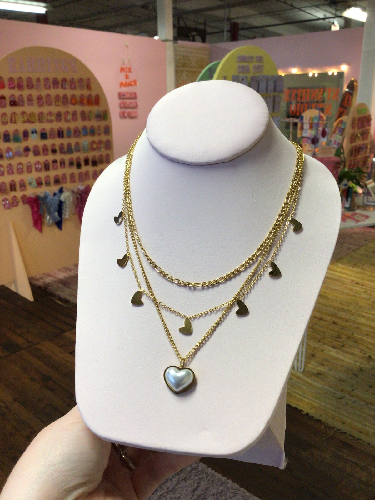 Lovely Triple Chain Titanium Necklace