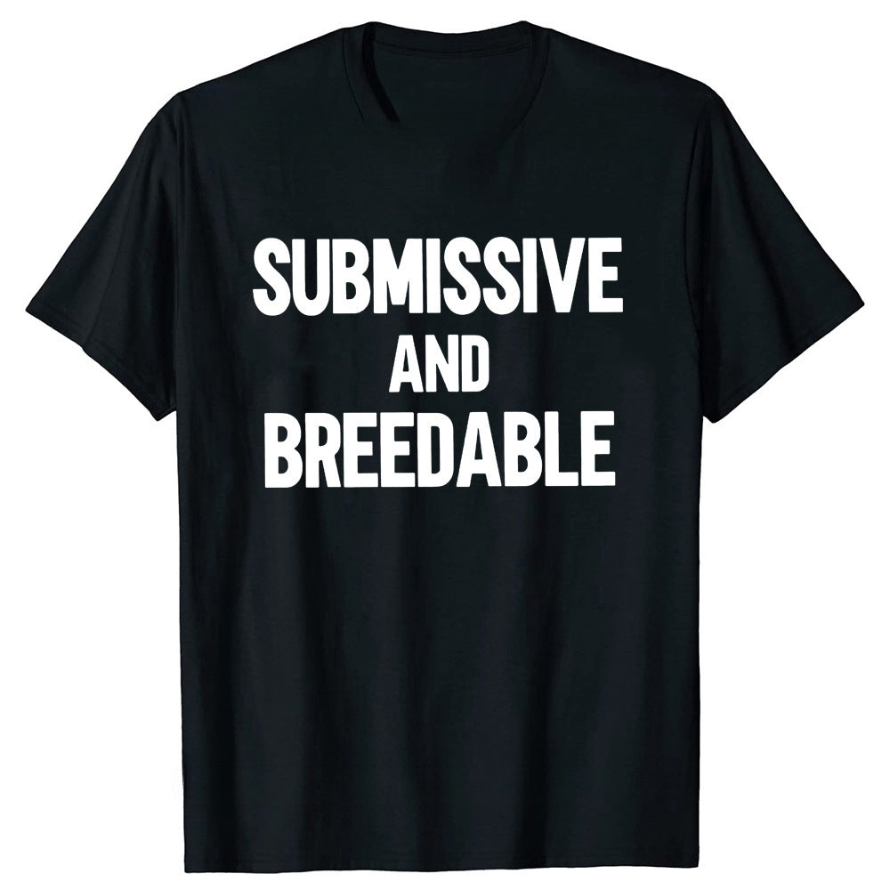 Obedient And Reproducible T-shirt Funny Humor Pure Cotton Neutral