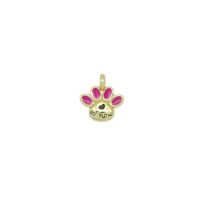 Hot Pink Enamel claw Charm Pendant, Sku#LK1081