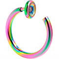 Rainbow Clip On Fake Nose Ring
