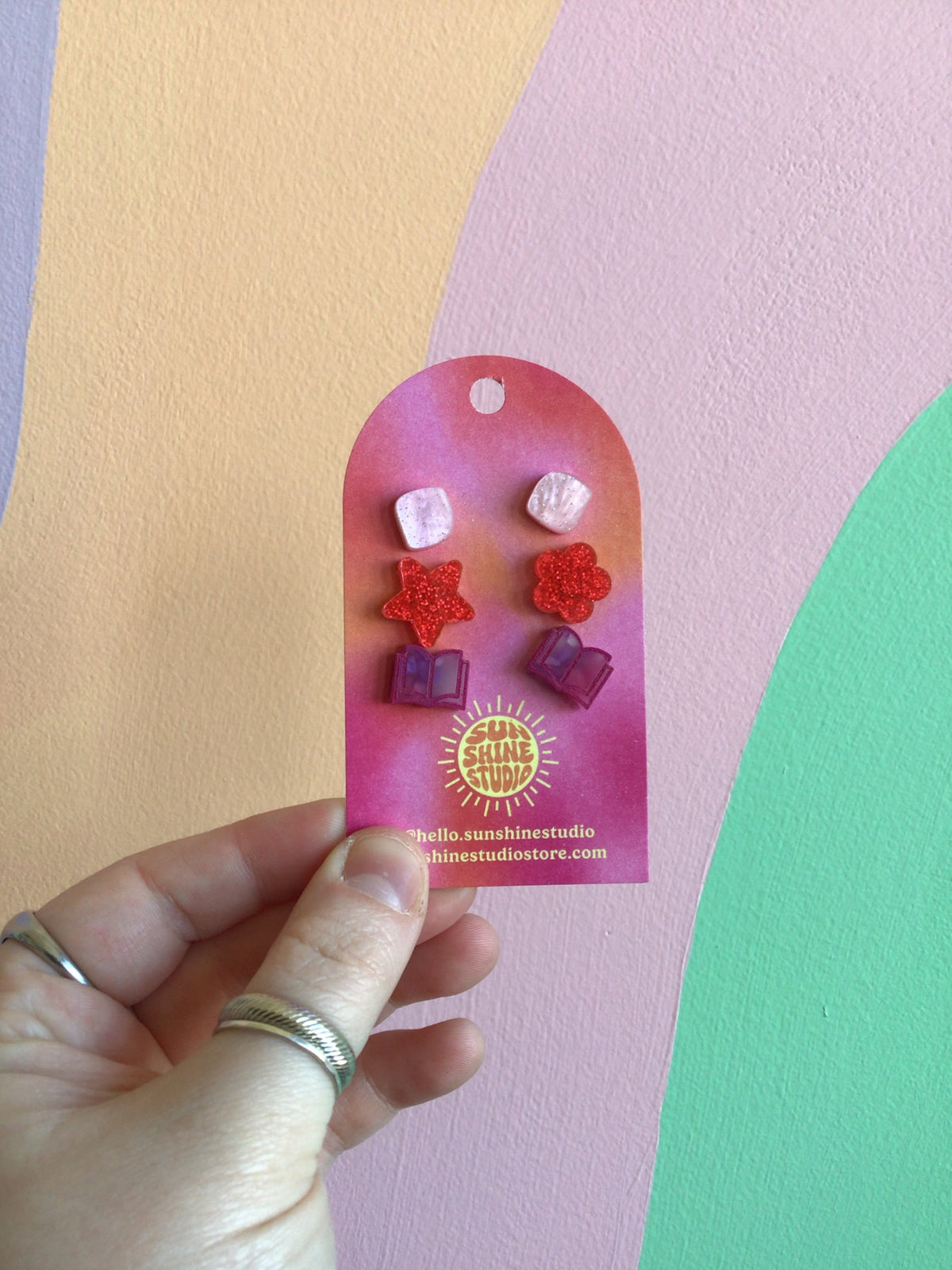 Happy Shapes Acrylic Stud Packs