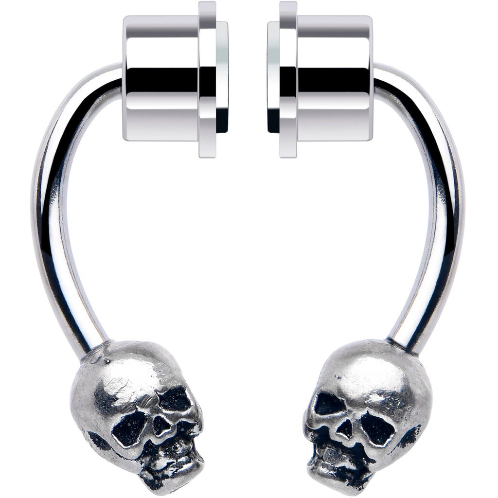 Skull Magnetic Septum Ring Horseshoe Non-Pierced Fake Nose Ring