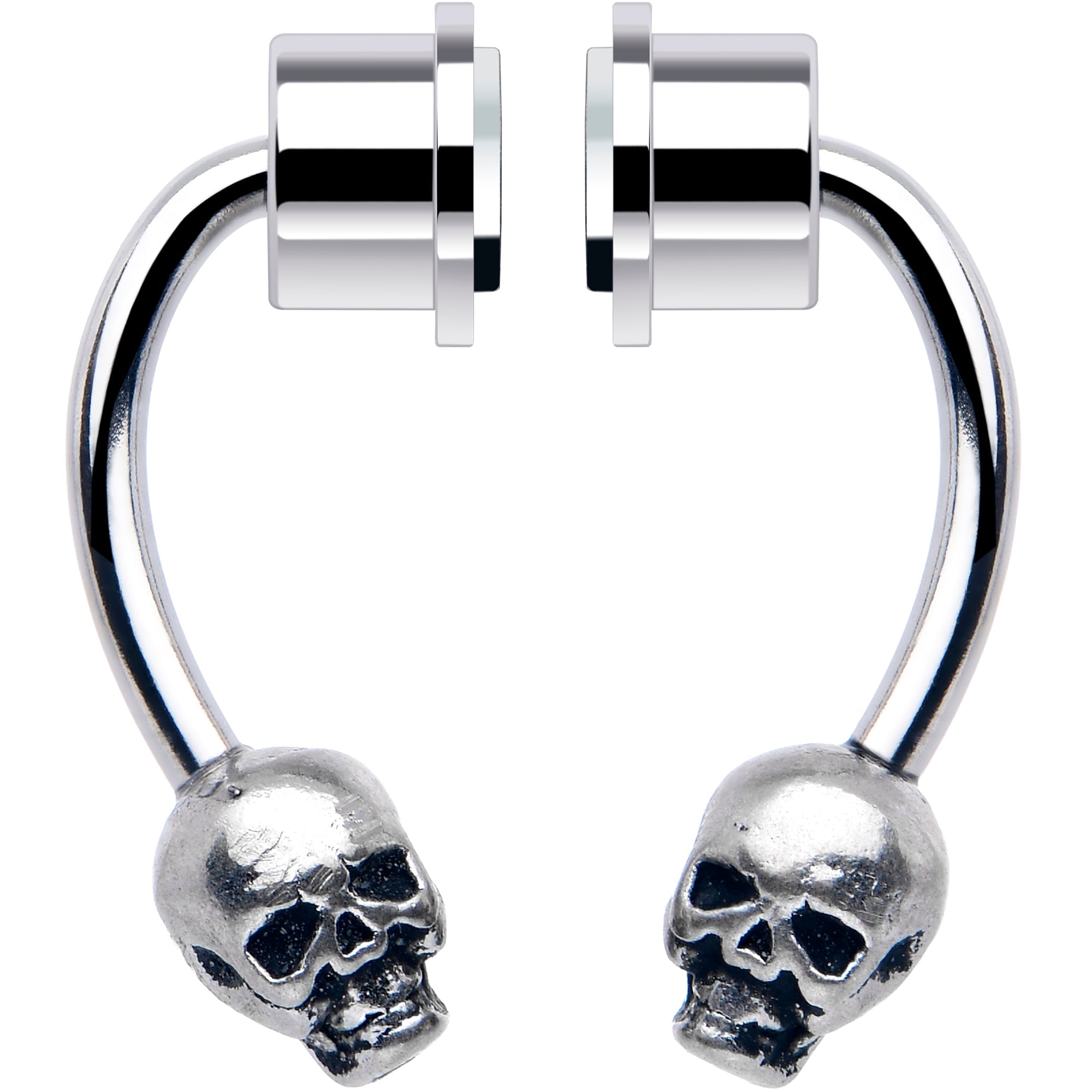 Skull Magnetic Septum Ring Horseshoe Non-Pierced Fake Nose Ring