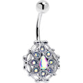 Aurora Gem Retro Sunburst Belly Ring