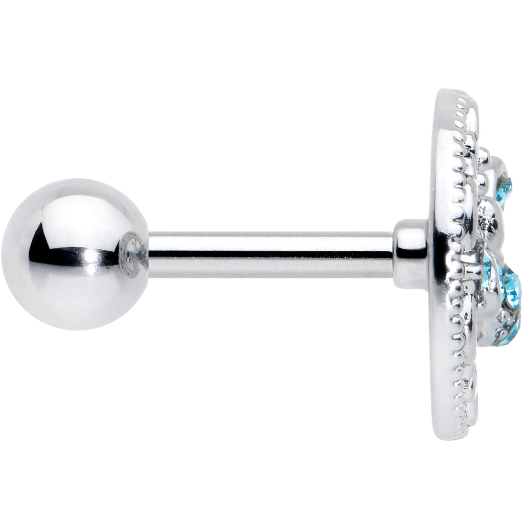 16G 1/4 Blue Gem Lunar Dragonfly Cartilage Tragus Earring