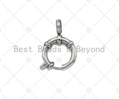 High Quality Stainless Steel Sailor's Clasp, Spring Connector Clasp, Stainless Steel Spring Gate, Connector Ring, 12mm/14mm, sku#C115