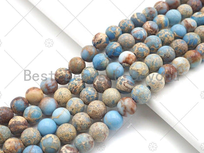 High Quality Light Blue Sea Sediment Imperial Jasper Beads, UA168
