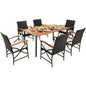 5/7-Piece Outdoor Dining Set with Acacia Wood Table