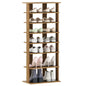 7-Tier Dual Shoe Rack Free Standing Shelves Storage Shelves Concise-Black