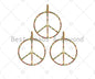 CZ Micro Pave Peace Symbol Pendant/Charm,sku#ML42